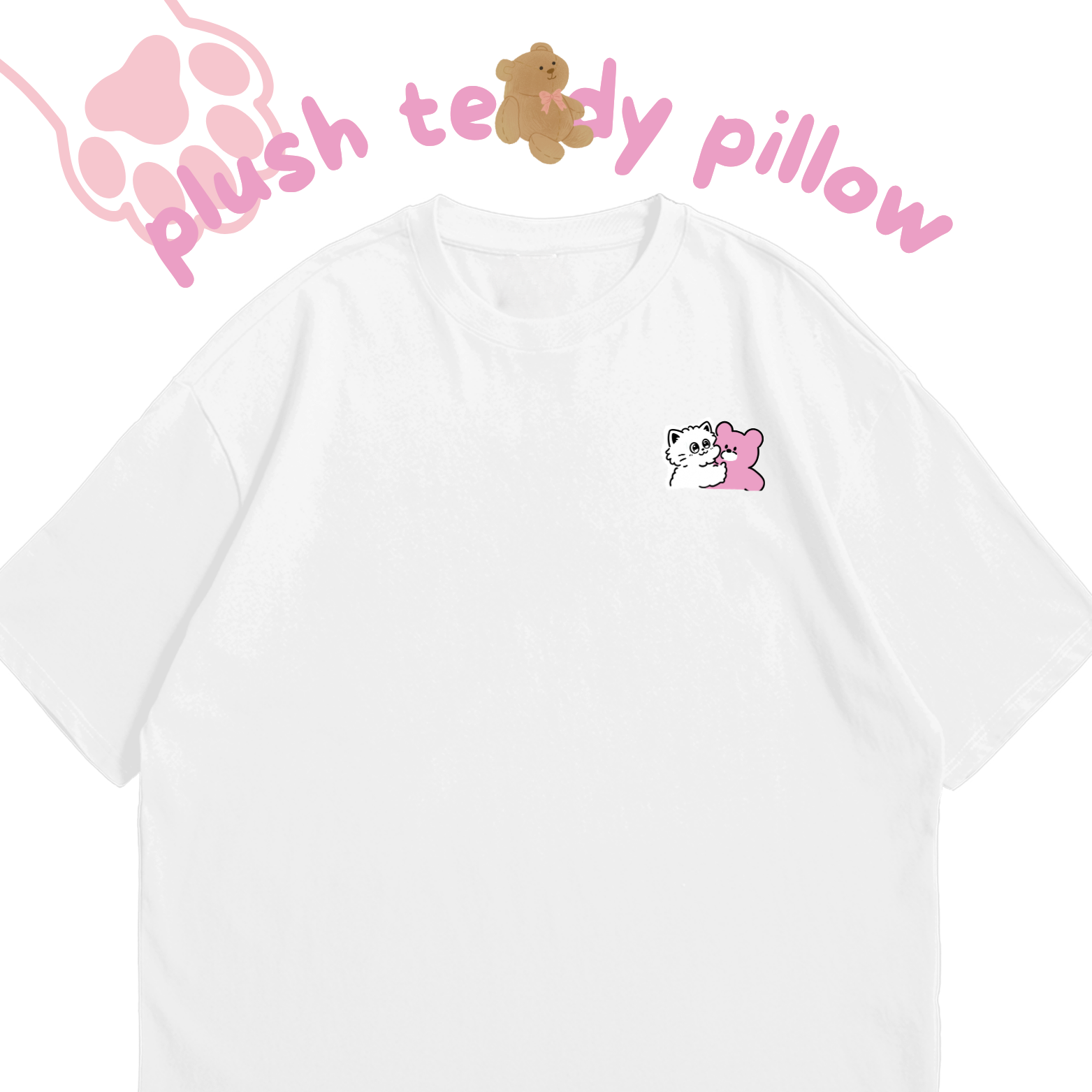 Soft Plush Teddy Pillow Oversize Tee