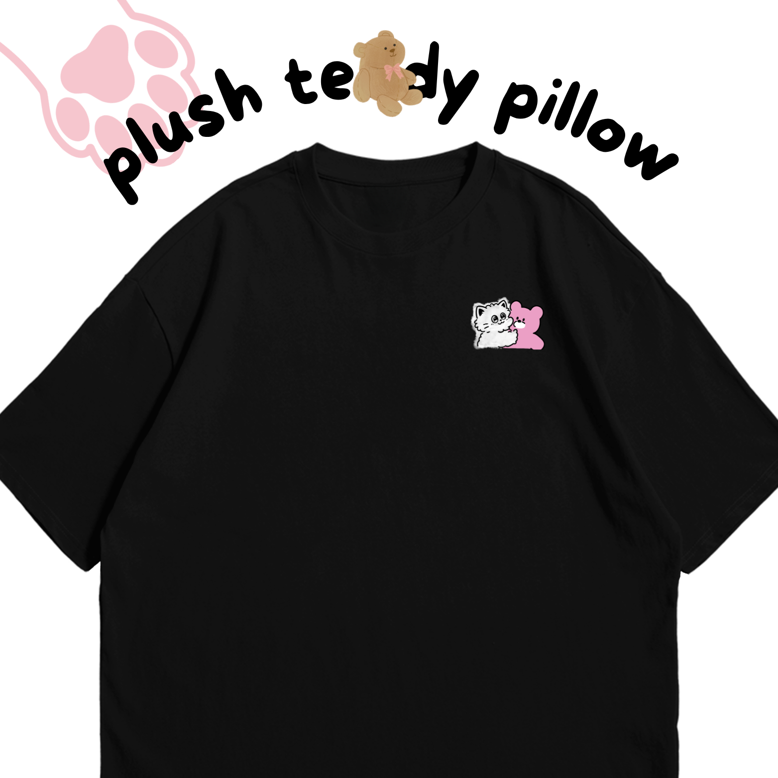 Soft Plush Teddy Pillow Oversize Tee