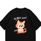 Graffiti Cat Graphic Oversized Tee